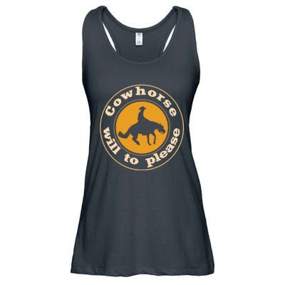 Cowhorse Will To Please. Western Reining Rider Ladies Essential Flowy Tank