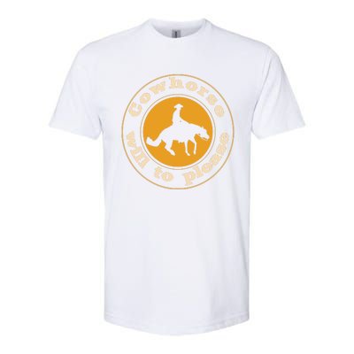 Cowhorse Will To Please. Western Reining Rider Softstyle® CVC T-Shirt