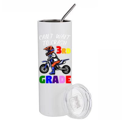 Cant Wait To Crash 3Rd Grade Graduate Great Gift Stainless Steel Tumbler