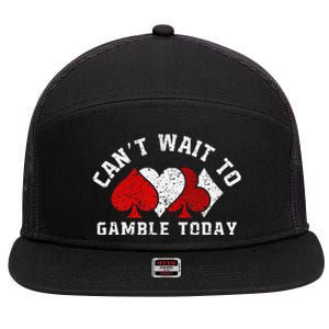 CanT Wait To Gamble Today Christmas 7 Panel Mesh Trucker Snapback Hat