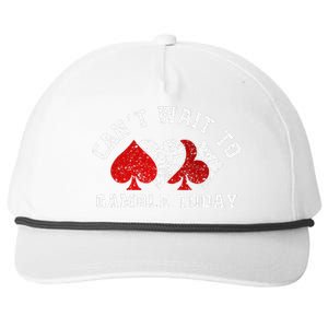 CanT Wait To Gamble Today Christmas Snapback Five-Panel Rope Hat