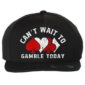 CanT Wait To Gamble Today Christmas Wool Snapback Cap