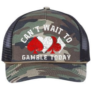 CanT Wait To Gamble Today Christmas Retro Rope Trucker Hat Cap