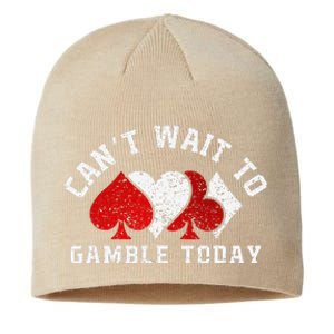 CanT Wait To Gamble Today Christmas Sustainable Beanie