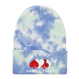 CanT Wait To Gamble Today Christmas Tie Dye 12in Knit Beanie