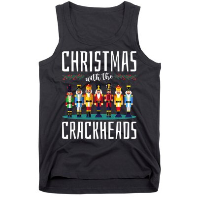Christmas With The Crackheads Funny Family Ugly Nutcracker Tank Top