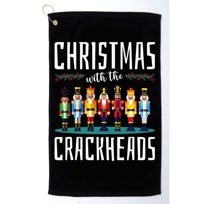 Christmas With The Crackheads Funny Family Ugly Nutcracker Golf Towel