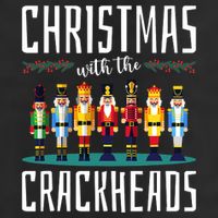 Christmas With The Crackheads Funny Family Ugly Nutcracker Golf Towel