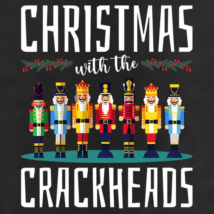 Christmas With The Crackheads Funny Family Ugly Nutcracker Golf Towel
