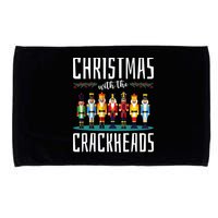 Christmas With The Crackheads Funny Family Ugly Nutcracker Microfiber Hand Towel