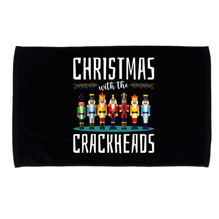Christmas With The Crackheads Funny Family Ugly Nutcracker Microfiber Hand Towel