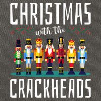 Christmas With The Crackheads Funny Family Ugly Nutcracker Cotton Canvas Backpack