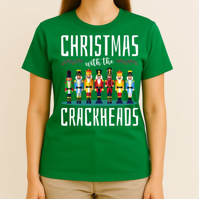 Christmas With The Crackheads Funny Family Ugly Nutcracker T-Shirt