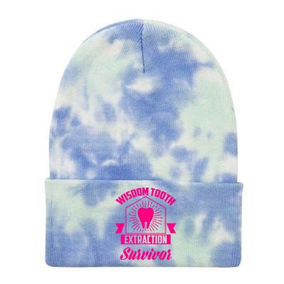 Cool Wisdom Tooth Extraction Gift Funny Dentist Gift Tie Dye 12in Knit Beanie