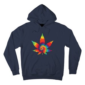 Cannabis Weed Tie Dye Hippie Stoner Gift Hoodie