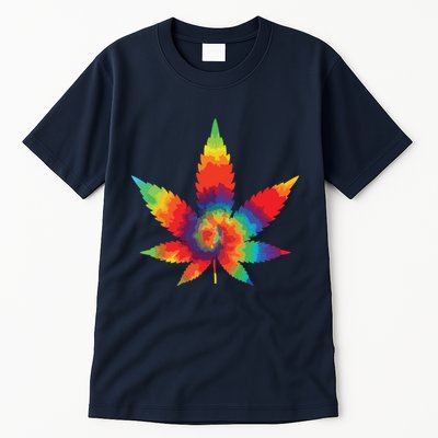 Cannabis Weed Tie Dye Hippie Stoner Gift Tall T-Shirt