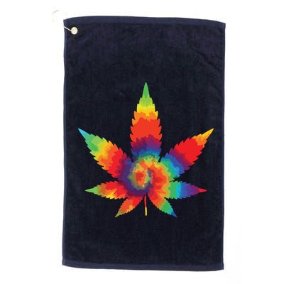 Cannabis Weed Tie Dye Hippie Stoner Gift Golf Towel