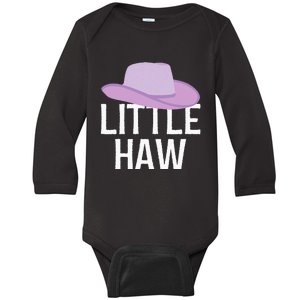 Country Western Theme Sorority Reveal Little Haw Cowgirl Hat Baby Long Sleeve Bodysuit