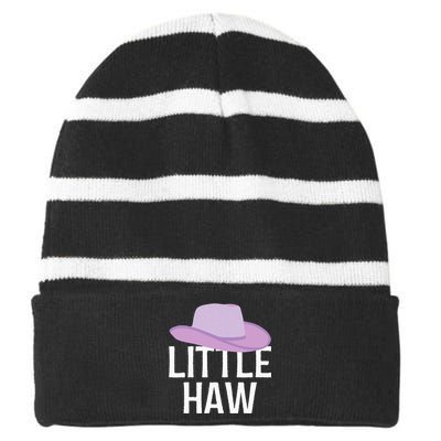 Country Western Theme Sorority Reveal Little Haw Cowgirl Hat Striped Beanie with Solid Band