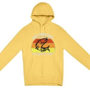 CanT Work Today My Arm Is In A Cast Funny Fishing Premium Pullover Hoodie