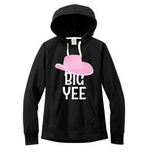 Country Western Theme Reveal Big Yee Cowgirl Hat  Women's Fleece Hoodie