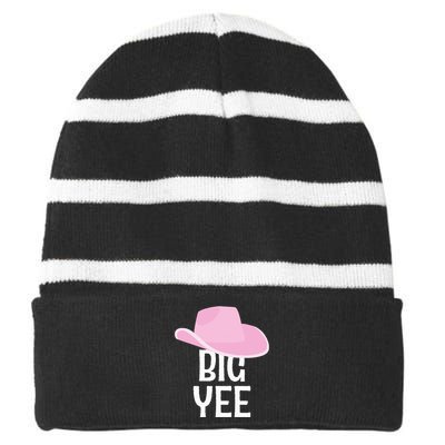 Country Western Theme Reveal Big Yee Cowgirl Hat  Striped Beanie with Solid Band