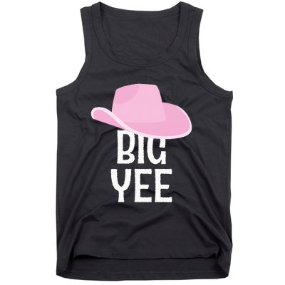 Country Western Theme Reveal Big Yee Cowgirl Hat  Tank Top