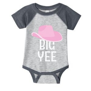 Country Western Theme Reveal Big Yee Cowgirl Hat  Infant Baby Jersey Bodysuit