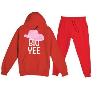 Country Western Theme Reveal Big Yee Cowgirl Hat  Premium Hooded Sweatsuit Set