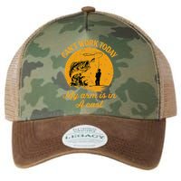 Can't Work Today My Arm is in A Cast Funny Fly Fishing Legacy Tie Dye Trucker Hat