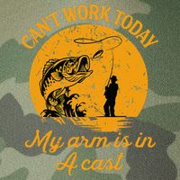 Can't Work Today My Arm is in A Cast Funny Fly Fishing Legacy Tie Dye Trucker Hat