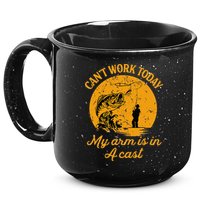 Can't Work Today My Arm is in A Cast Funny Fly Fishing 15oz Campfire Ceramic Mug