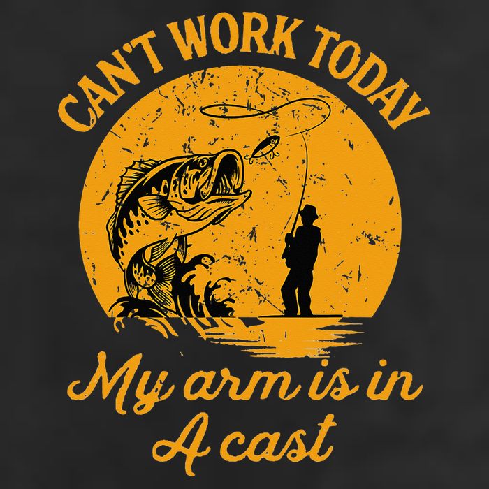Can't Work Today My Arm is in A Cast Funny Fly Fishing Crop Fleece Hoodie