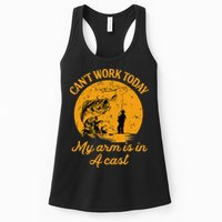 Can't Work Today My Arm is in A Cast Funny Fly Fishing Womens Tank Top