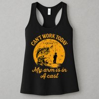 Can't Work Today My Arm is in A Cast Funny Fly Fishing Womens Tank Top