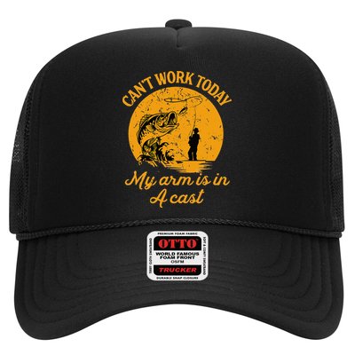Can't Work Today My Arm is in A Cast Funny Fly Fishing Trucker Hat