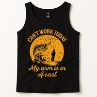 Can't Work Today My Arm is in A Cast Funny Fly Fishing Tank Top