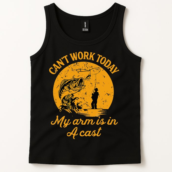 Can't Work Today My Arm is in A Cast Funny Fly Fishing Tank Top
