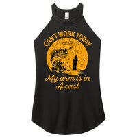 Can't Work Today My Arm is in A Cast Funny Fly Fishing Women's Perfect Tri Rocker Tank