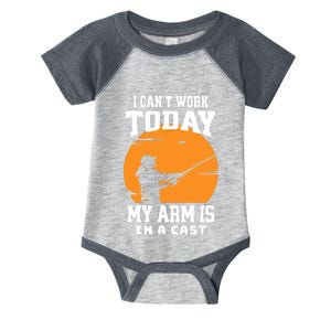 Cant Work Today Fishing Gifts For Men Fisherman Dad Infant Baby Jersey Bodysuit