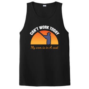 CanT Work Today My Arm Is In A Cast Funny Fly Fishing Gift Funny Gift PosiCharge Competitor Tank