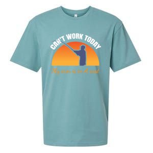 CanT Work Today My Arm Is In A Cast Funny Fly Fishing Gift Funny Gift Sueded Cloud Jersey T-Shirt