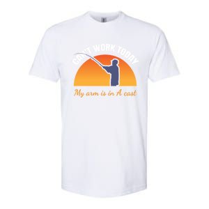 CanT Work Today My Arm Is In A Cast Funny Fly Fishing Gift Funny Gift Softstyle CVC T-Shirt