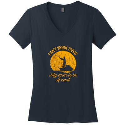 Can't Work Today My Arm Is In A Cast Women's V-Neck T-Shirt