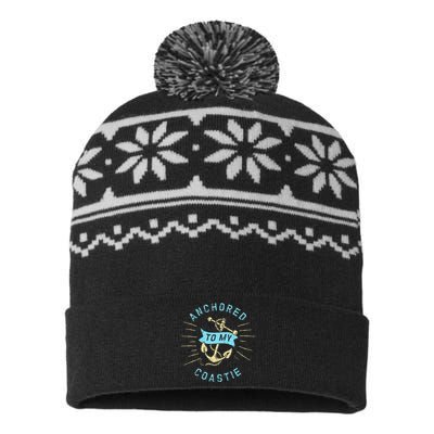 Coastie Wife Us Coast Guard Uscg Anchored To USA-Made Snowflake Beanie