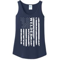 Cool Welding US Flag Art For Welder Welding Ladies Essential Tank