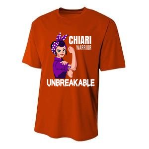 Chiari Warrior Unbreakable Awareness Cute Gift Performance Sprint T-Shirt