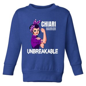 Chiari Warrior Unbreakable Awareness Cute Gift Toddler Sweatshirt