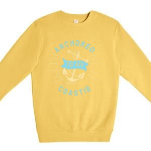 Coastie Wife Us Coast Guard Uscg Meaningful Gift Anchored To Gift Premium Crewneck Sweatshirt