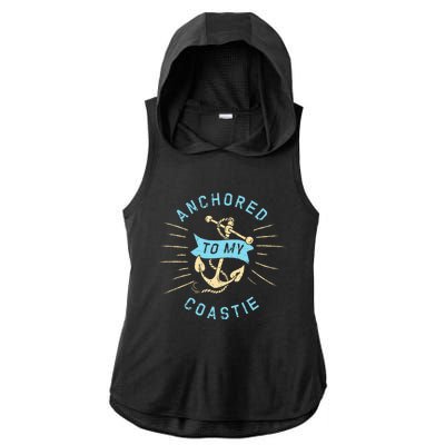 Coastie Wife Us Coast Guard Uscg Meaningful Gift Anchored To Gift Ladies PosiCharge Tri-Blend Wicking Draft Hoodie Tank